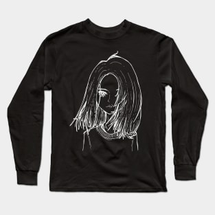 Portrait line art Long Sleeve T-Shirt